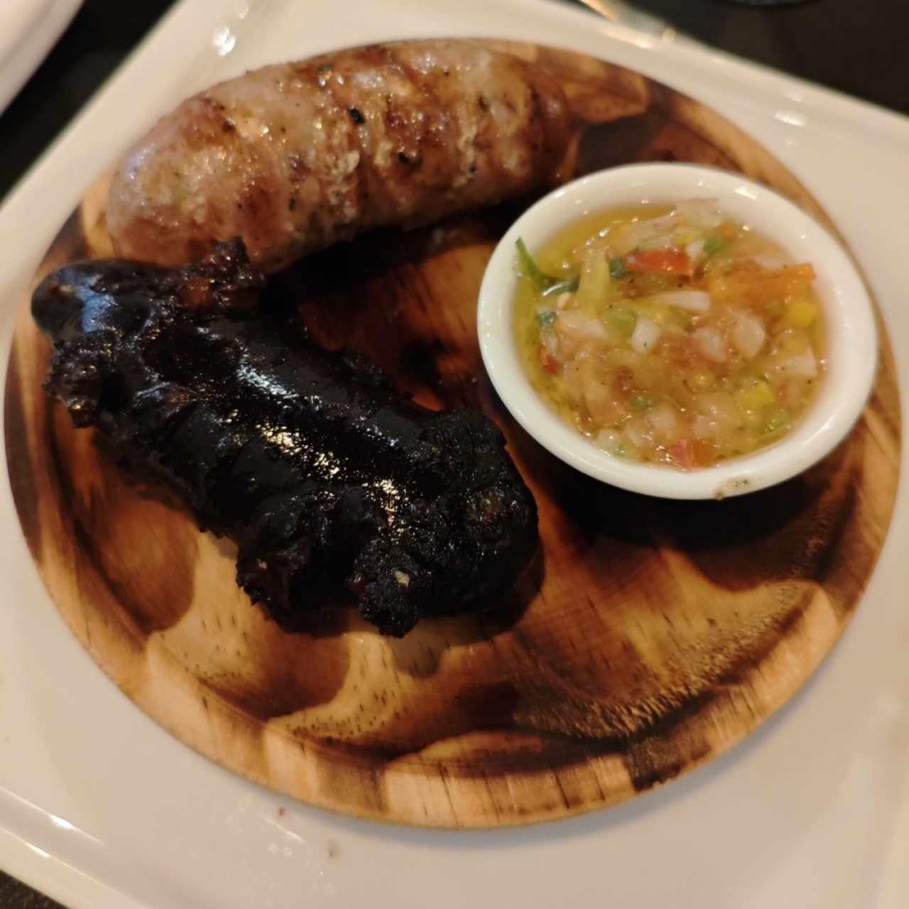 entrada de chori y morcilla. alucinantes los sabores.