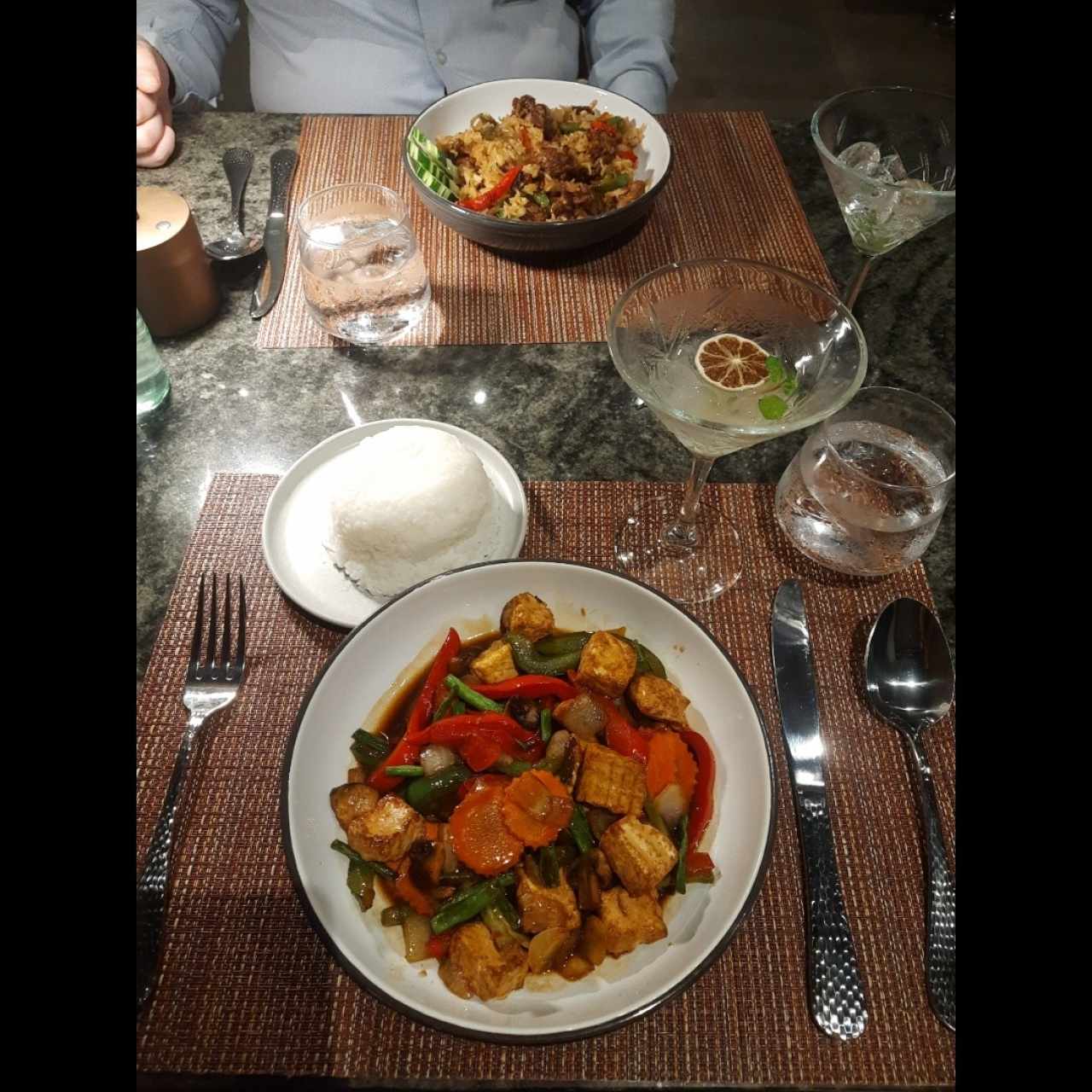 Vegetales salteados con Tofu