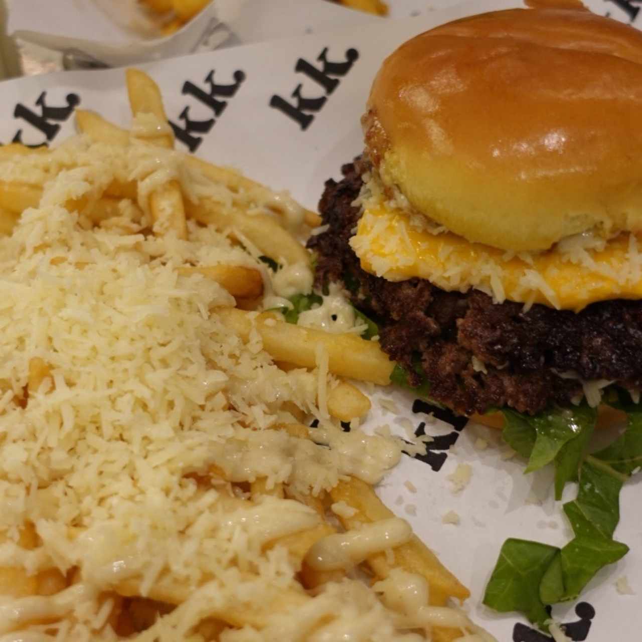 Burger de Trufas con papas trufadas 