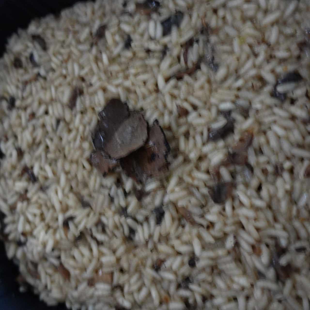 Risotto de hongos y trufas