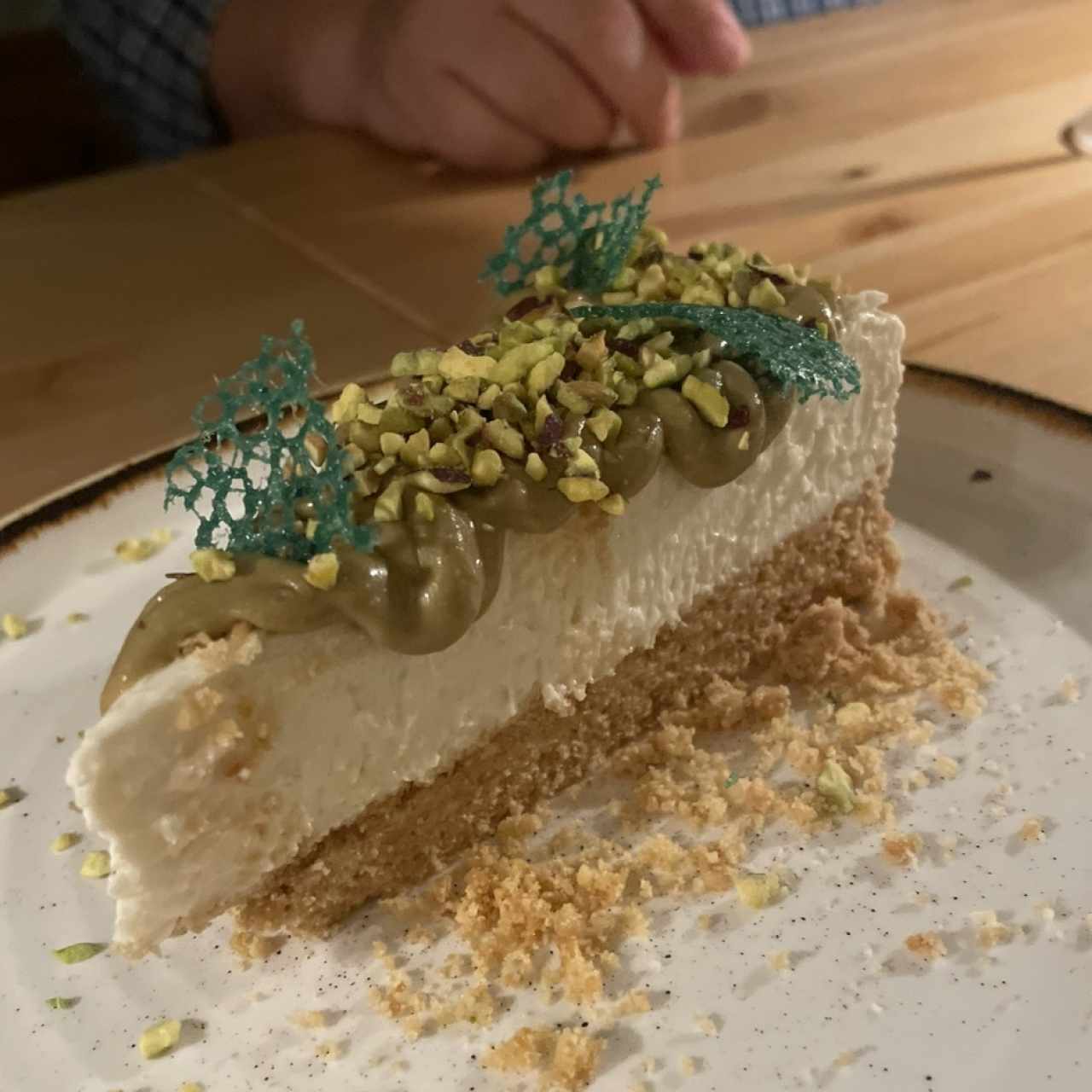 Cheesecake con pistacho