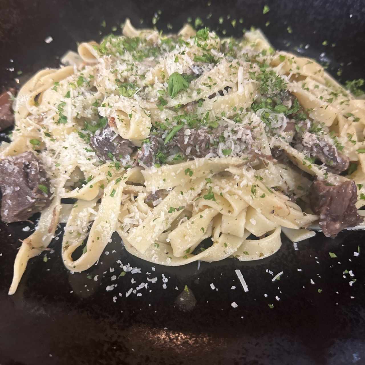 Fettuccine al cordero 