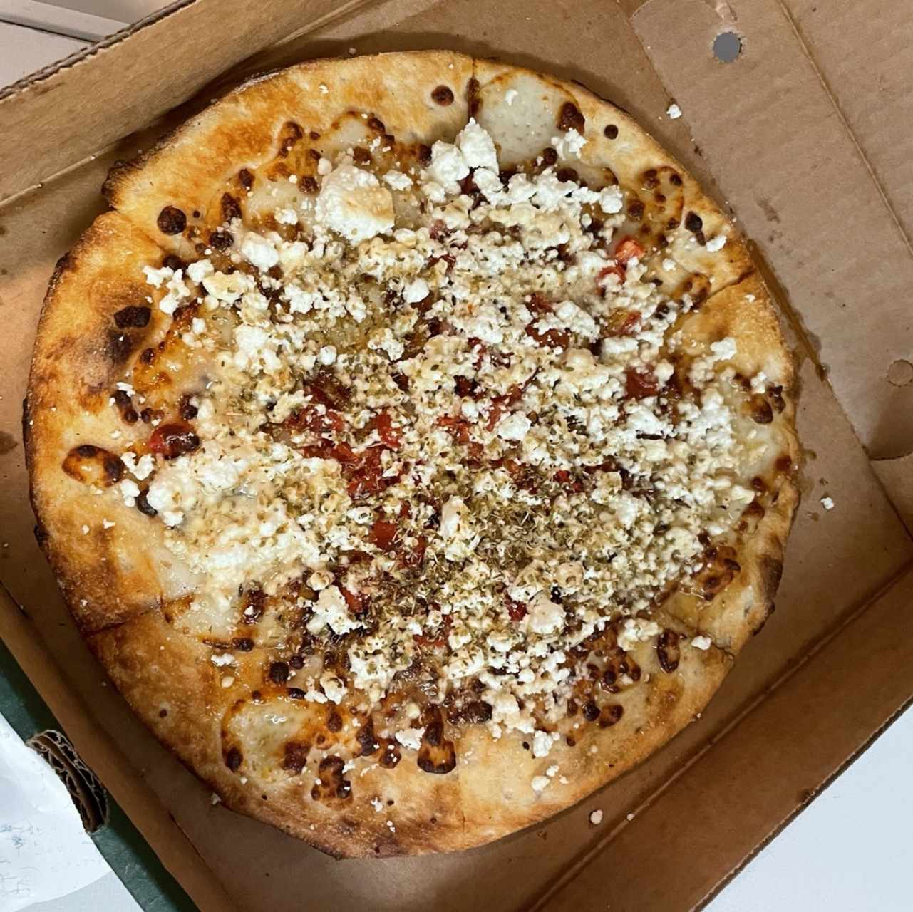 Pizza de Queso Feta con Miel