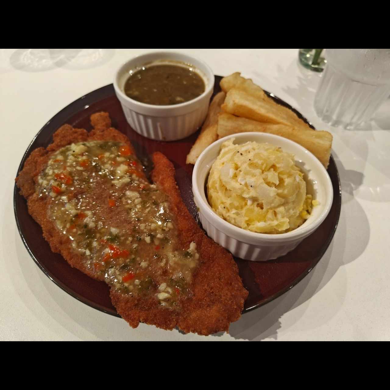 filete de pescado al ajillo 