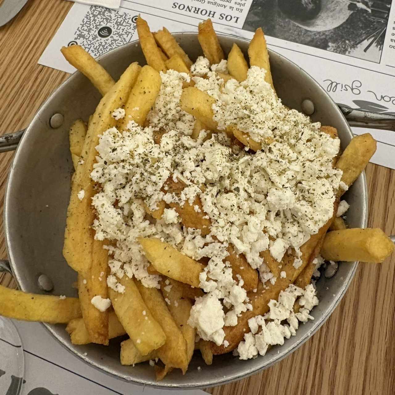 Papas fritas de la casa frescas