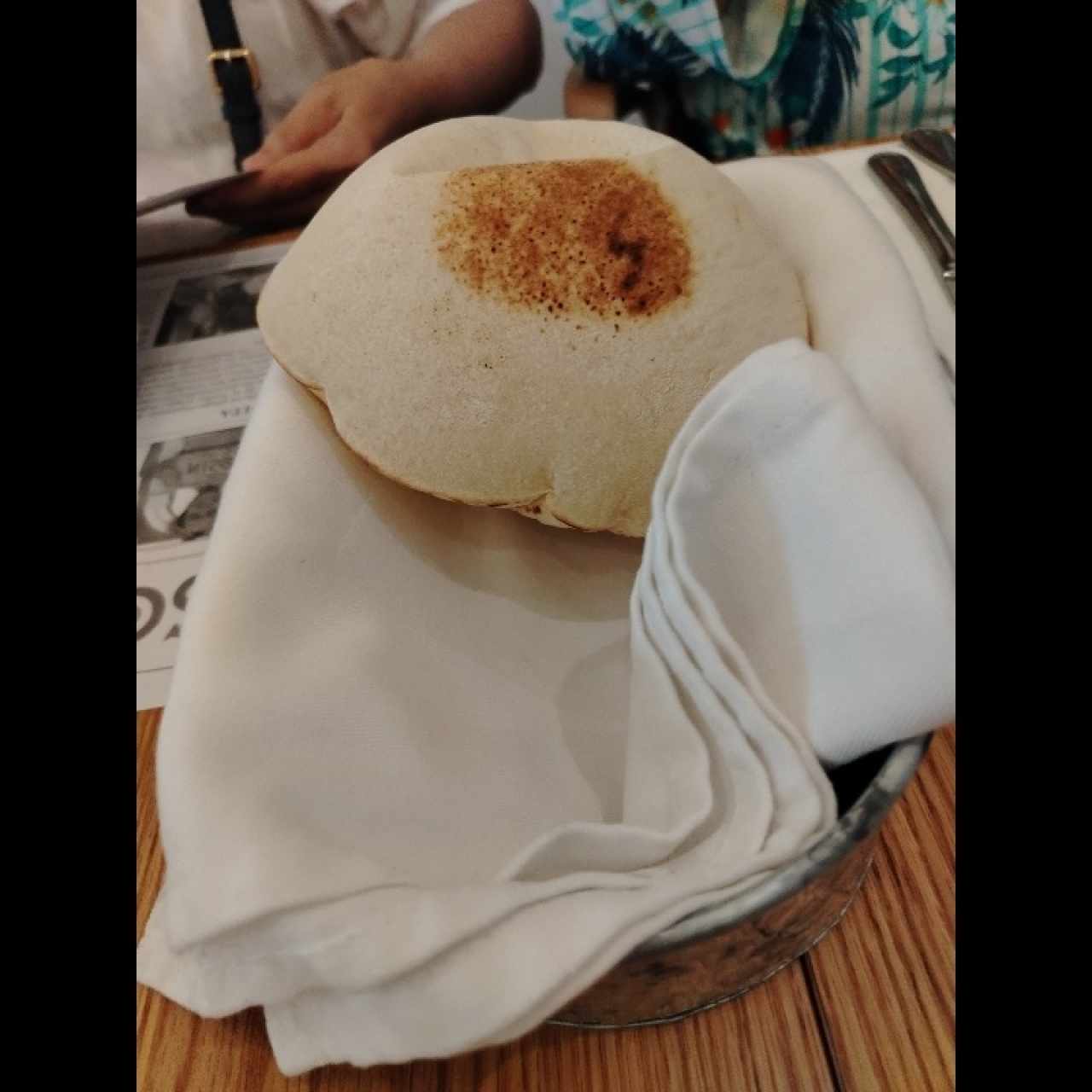 Pan pita hecho a mano