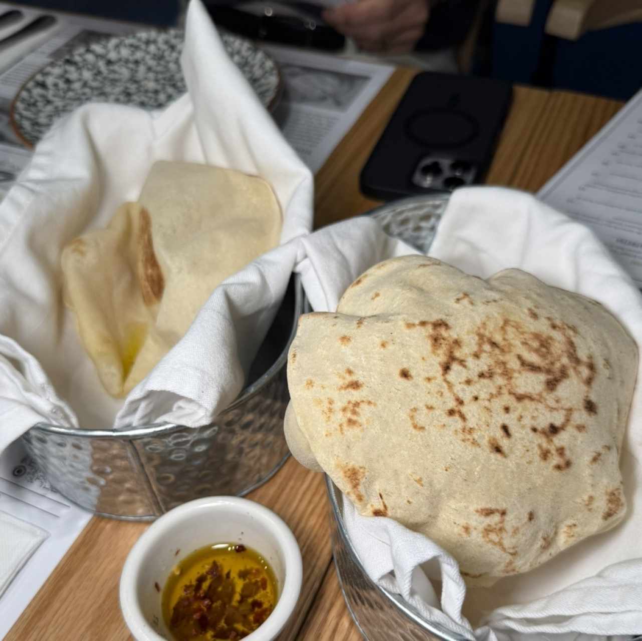 Pan pita hecho a mano