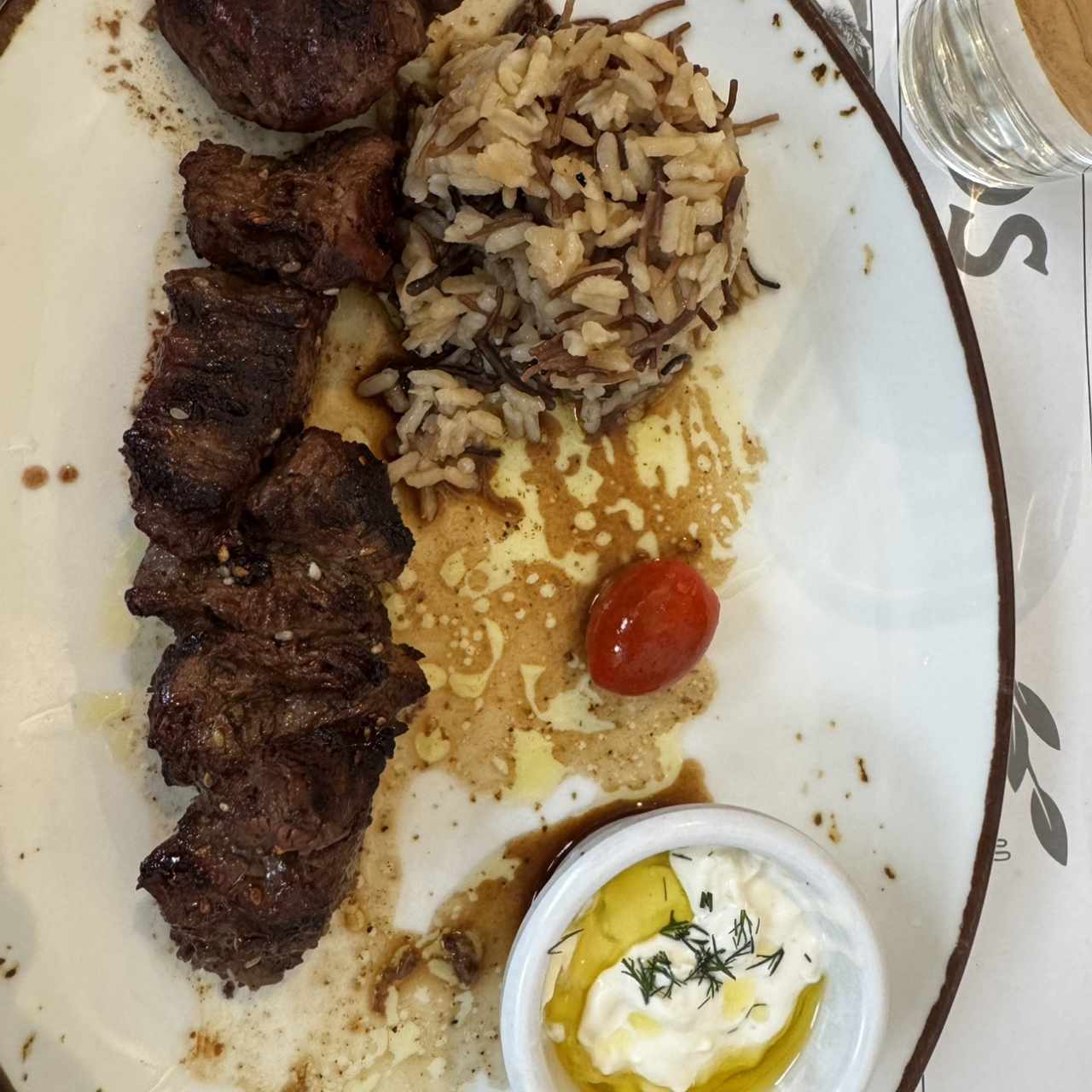 Brocheta de carne. 