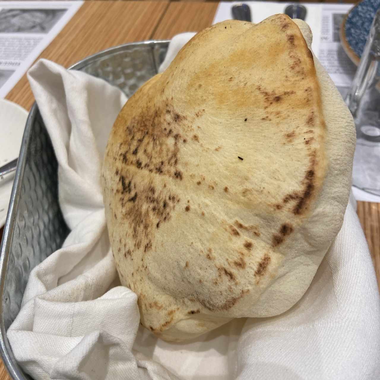 Pan pita hecho a mano