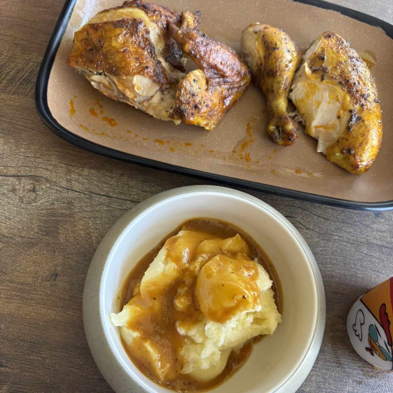 1/2 pollo y pure