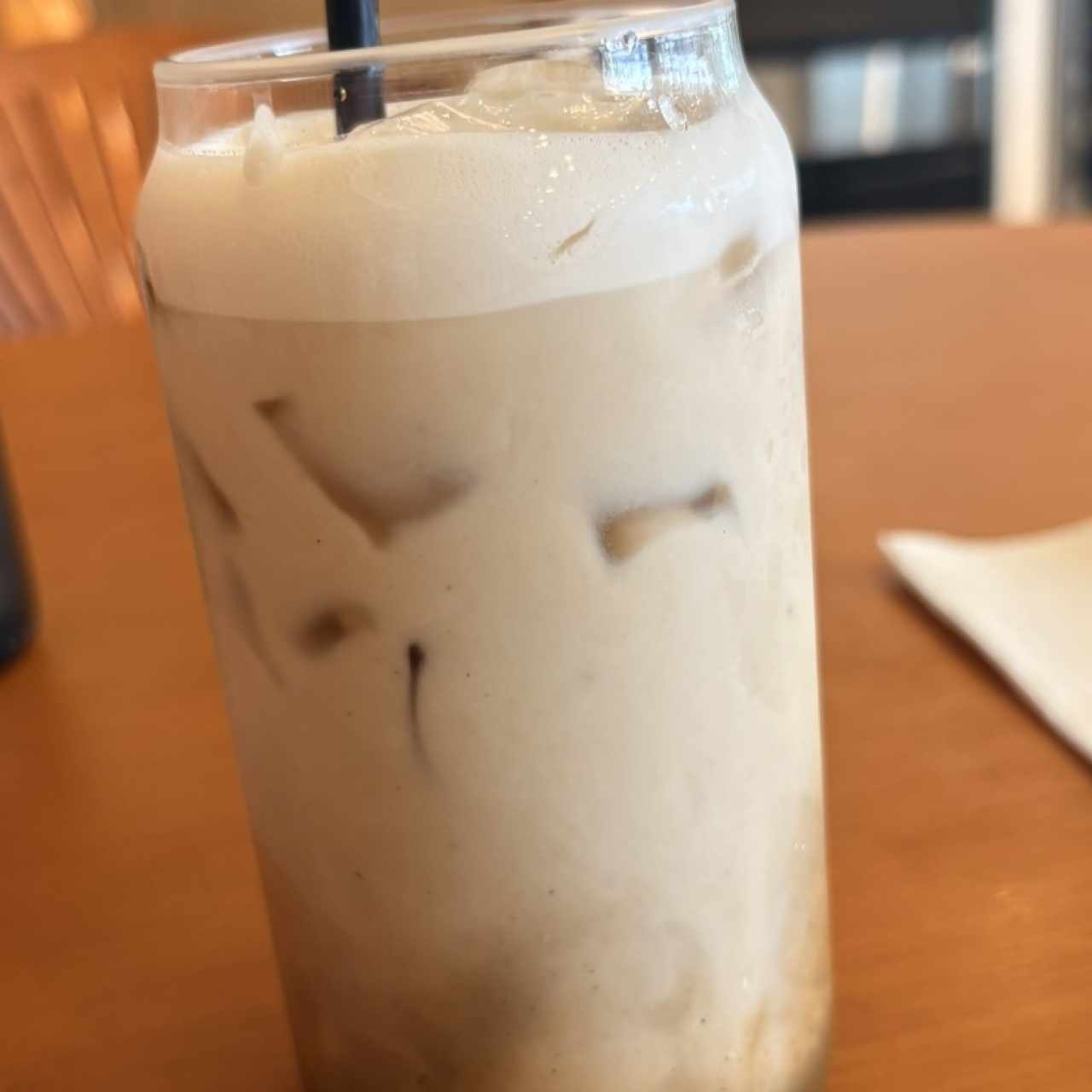 Black sesame iced latte