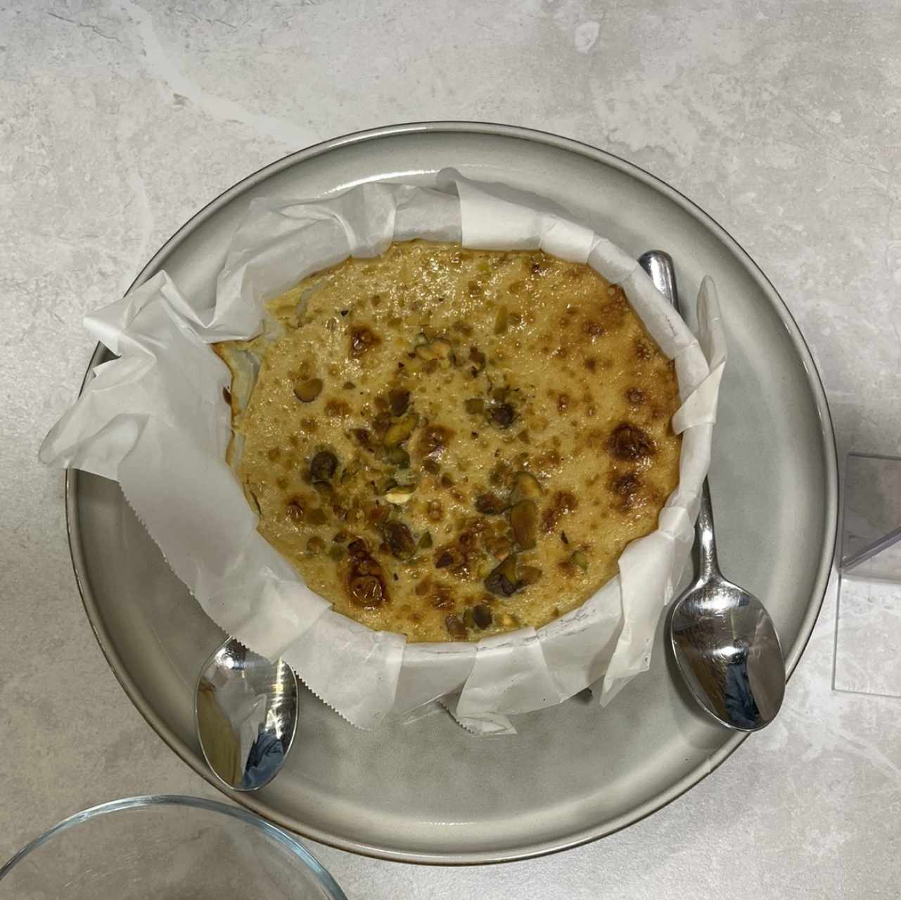 Tarta Vasca de pistacho