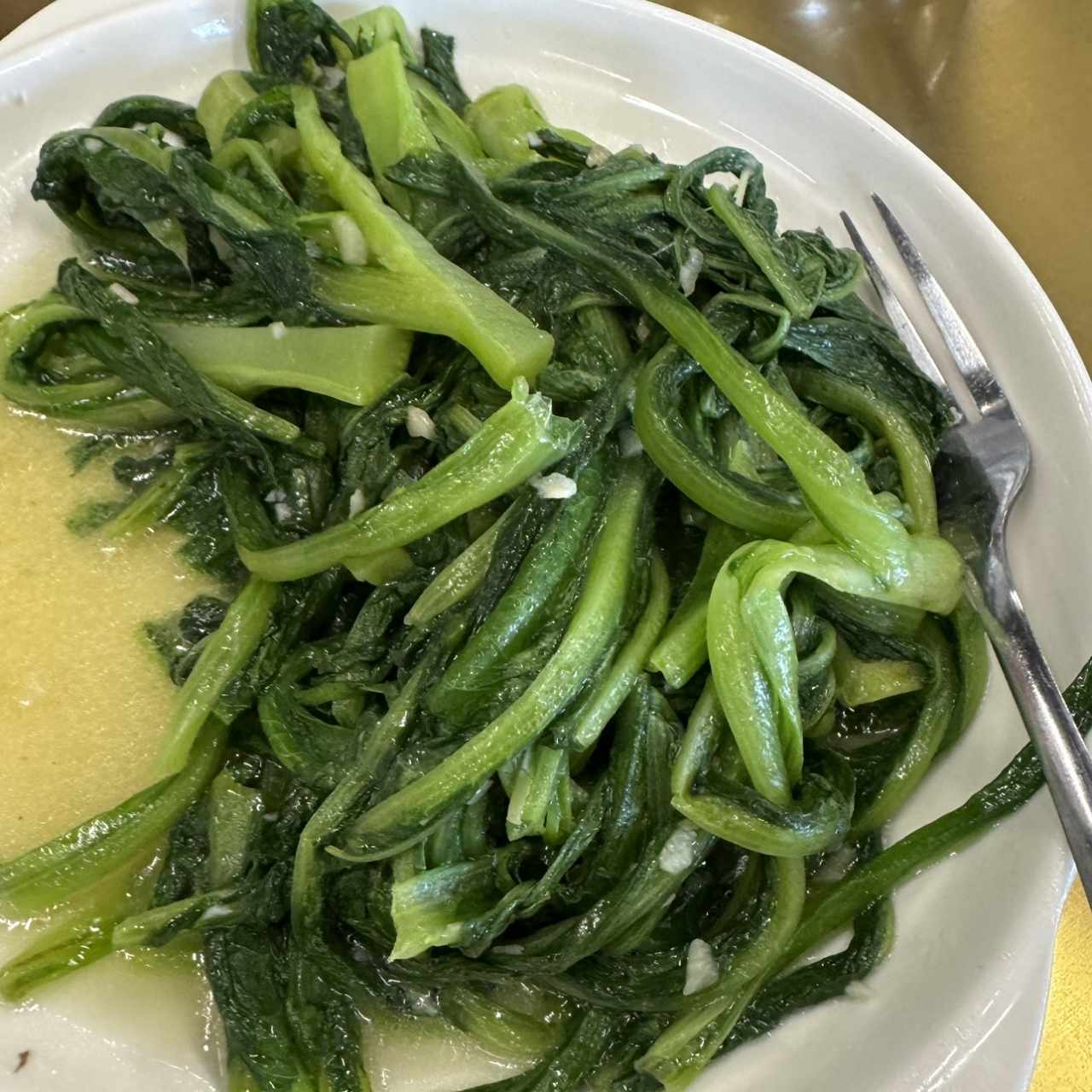 Espicana china salteado ajo