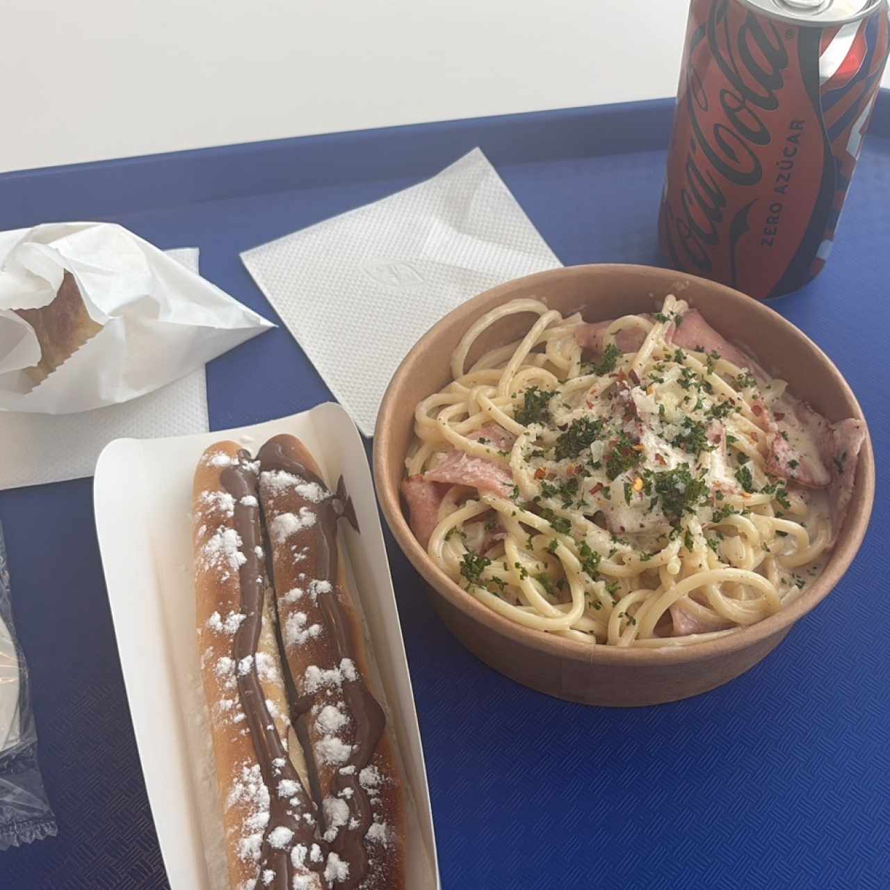 Pasta Carbonara menu lunch