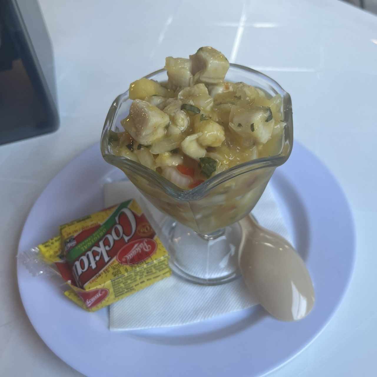 Ceviche con Maracuyá y mango 
