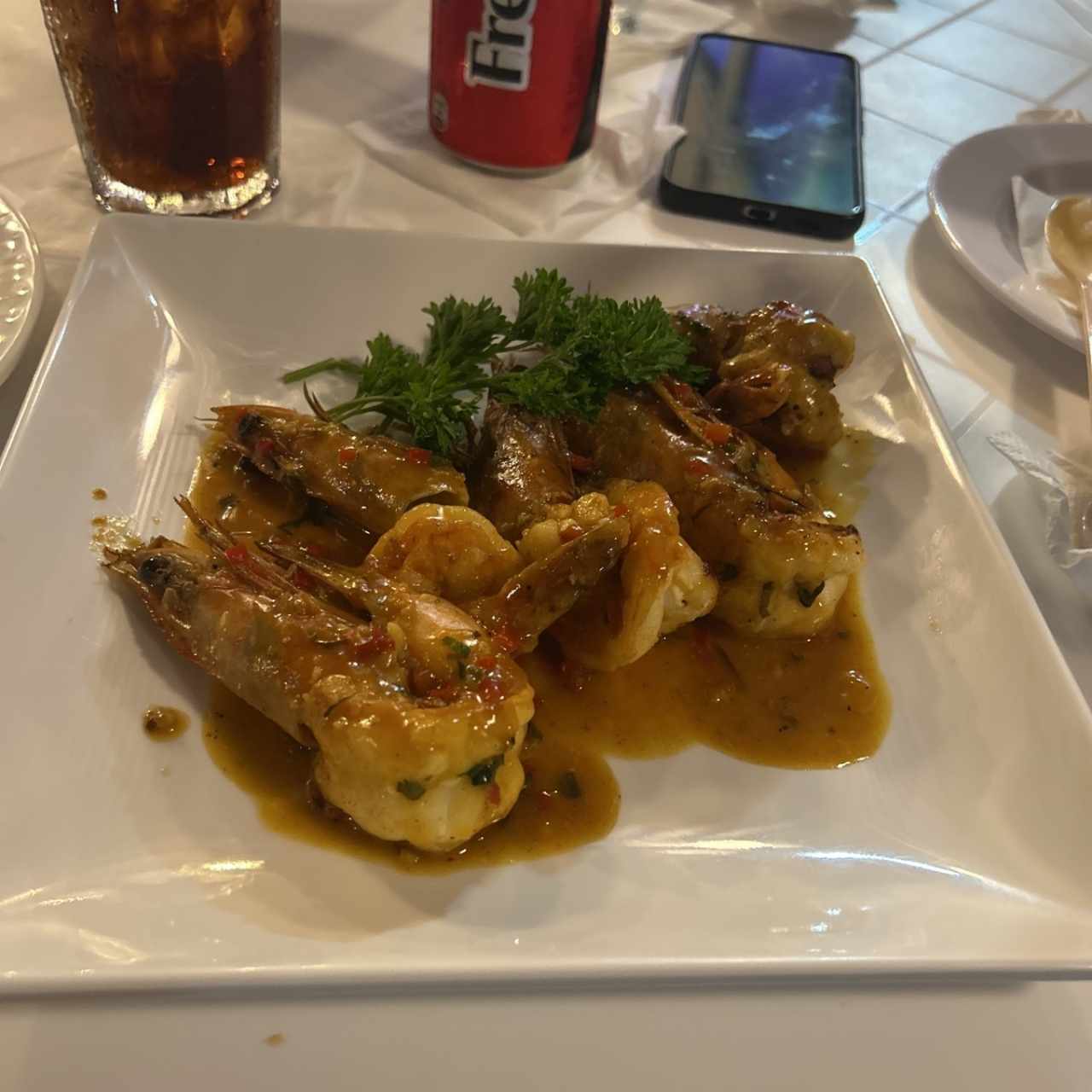 Langostinos al ajillo 