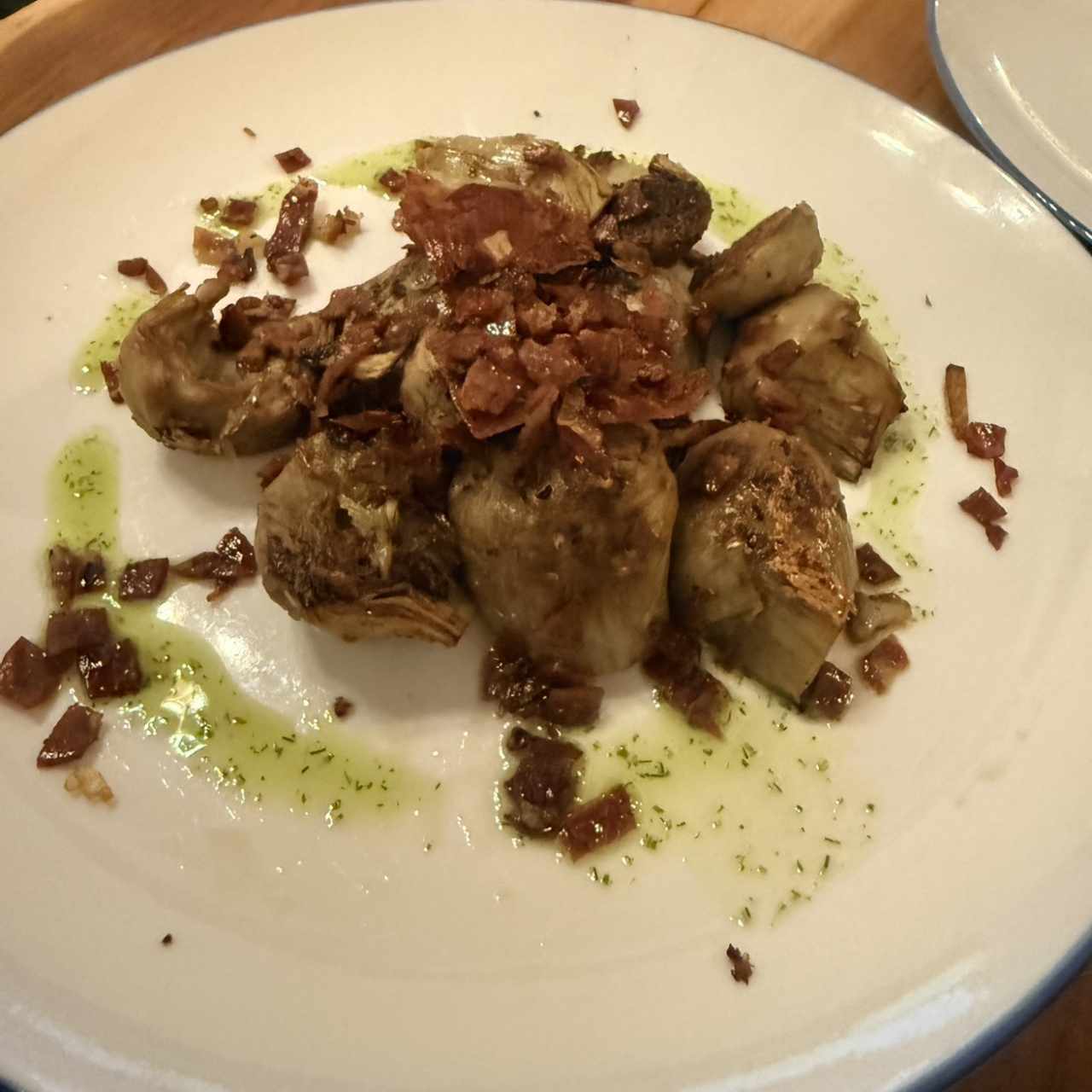 Alcachofas con jamón 