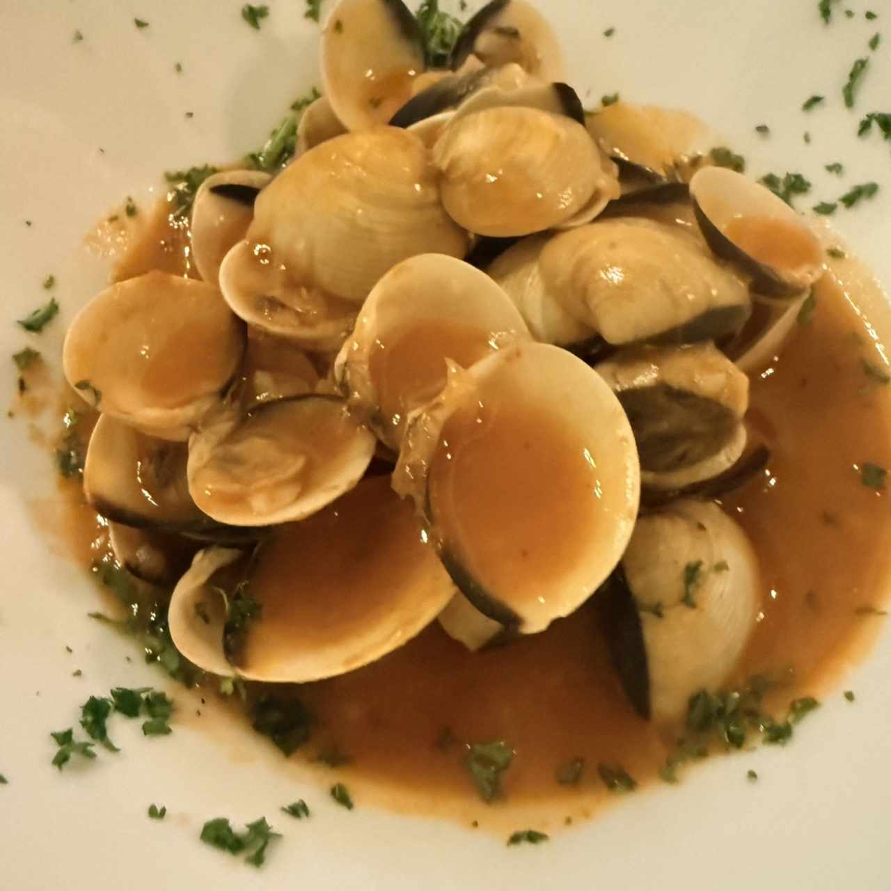 Almejas en salsa roja 
