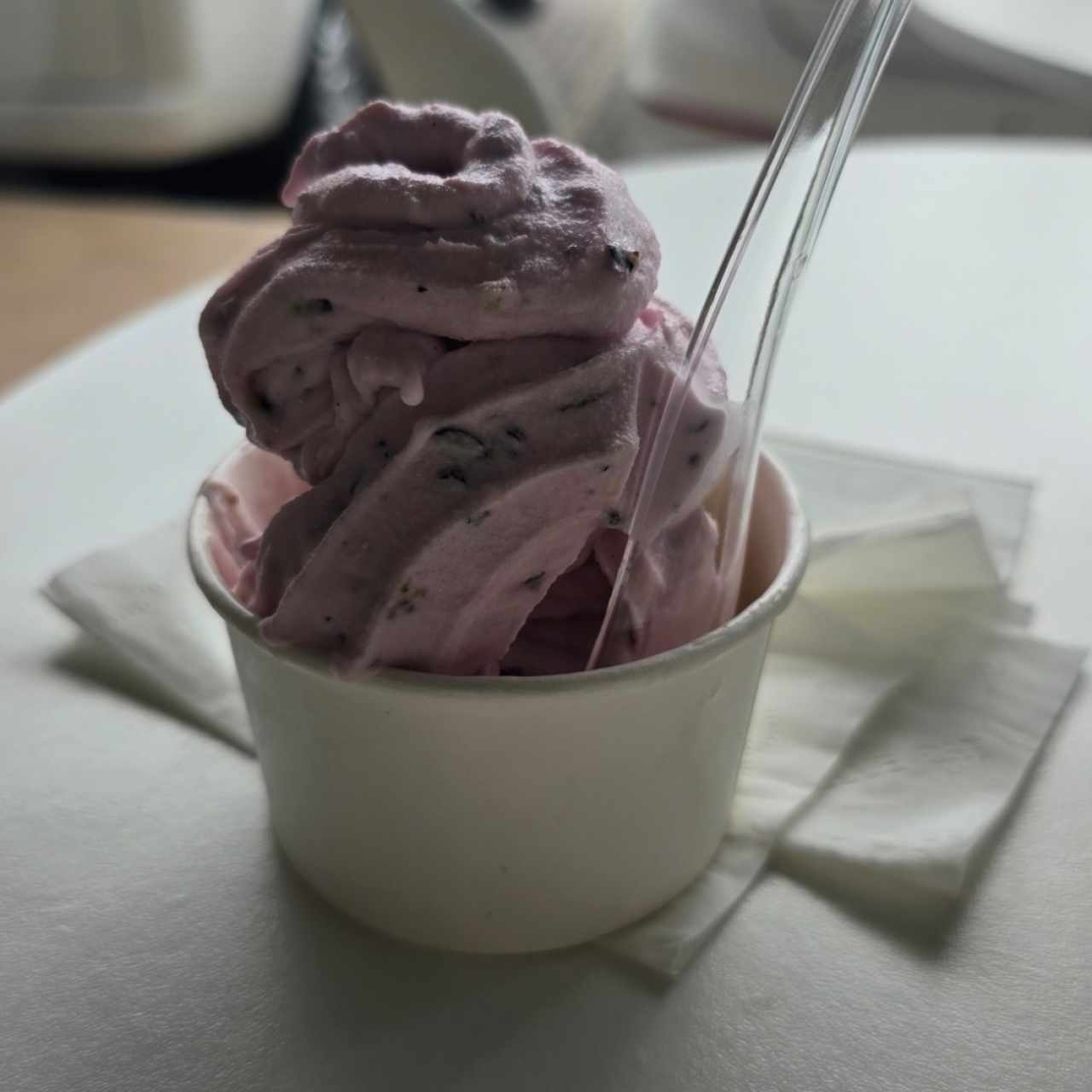 helado de blueberry mixeado