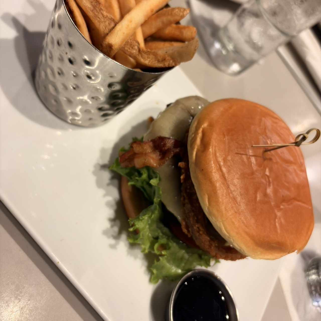 Hamburguesa de carne whisky-glazed