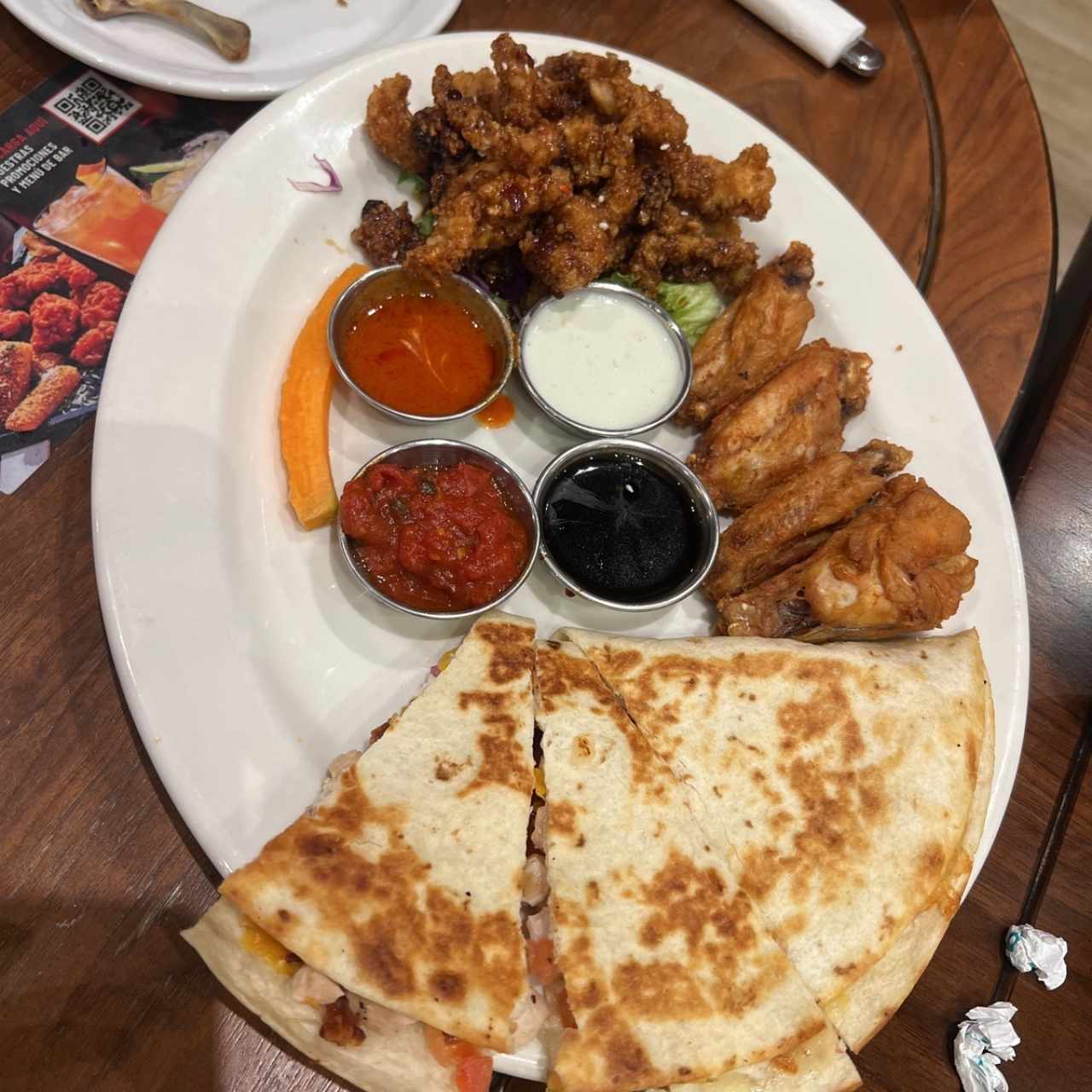 Triple chicken sampler