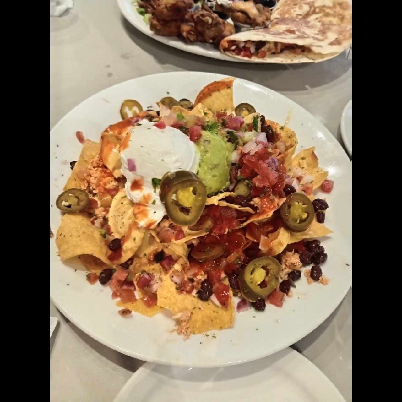 Ultimate buffalo chicken nachos