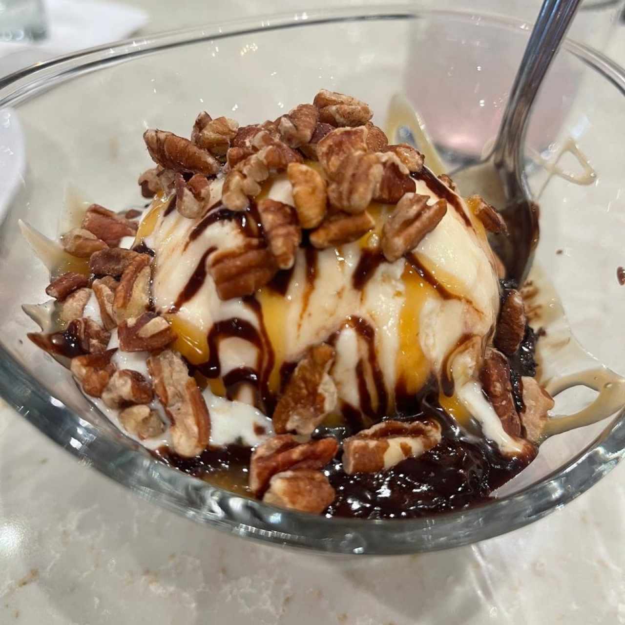 Chocolate Malted Turtle Sundae
