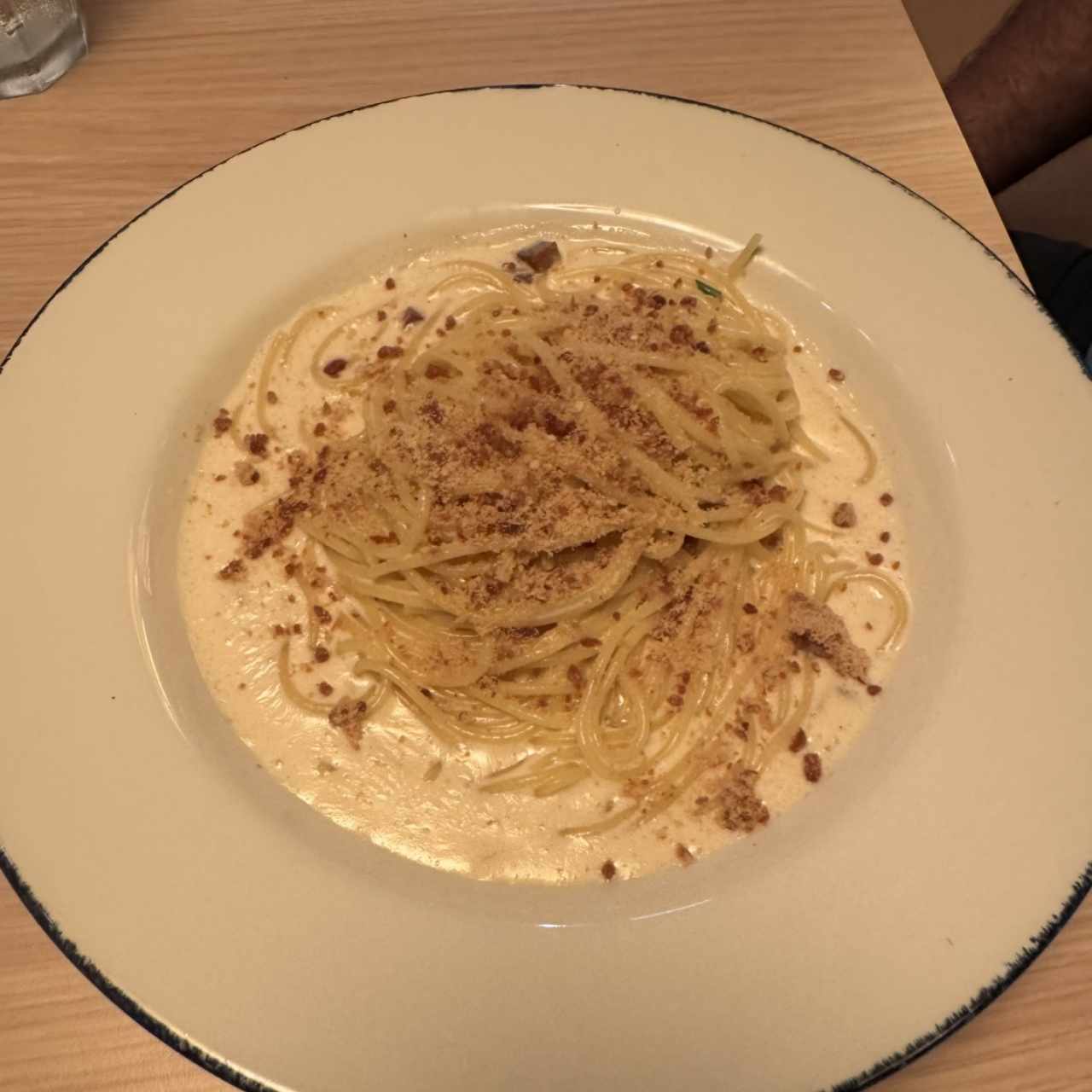 SPAGHETTI ALFREDO E PROSCIUTTO
