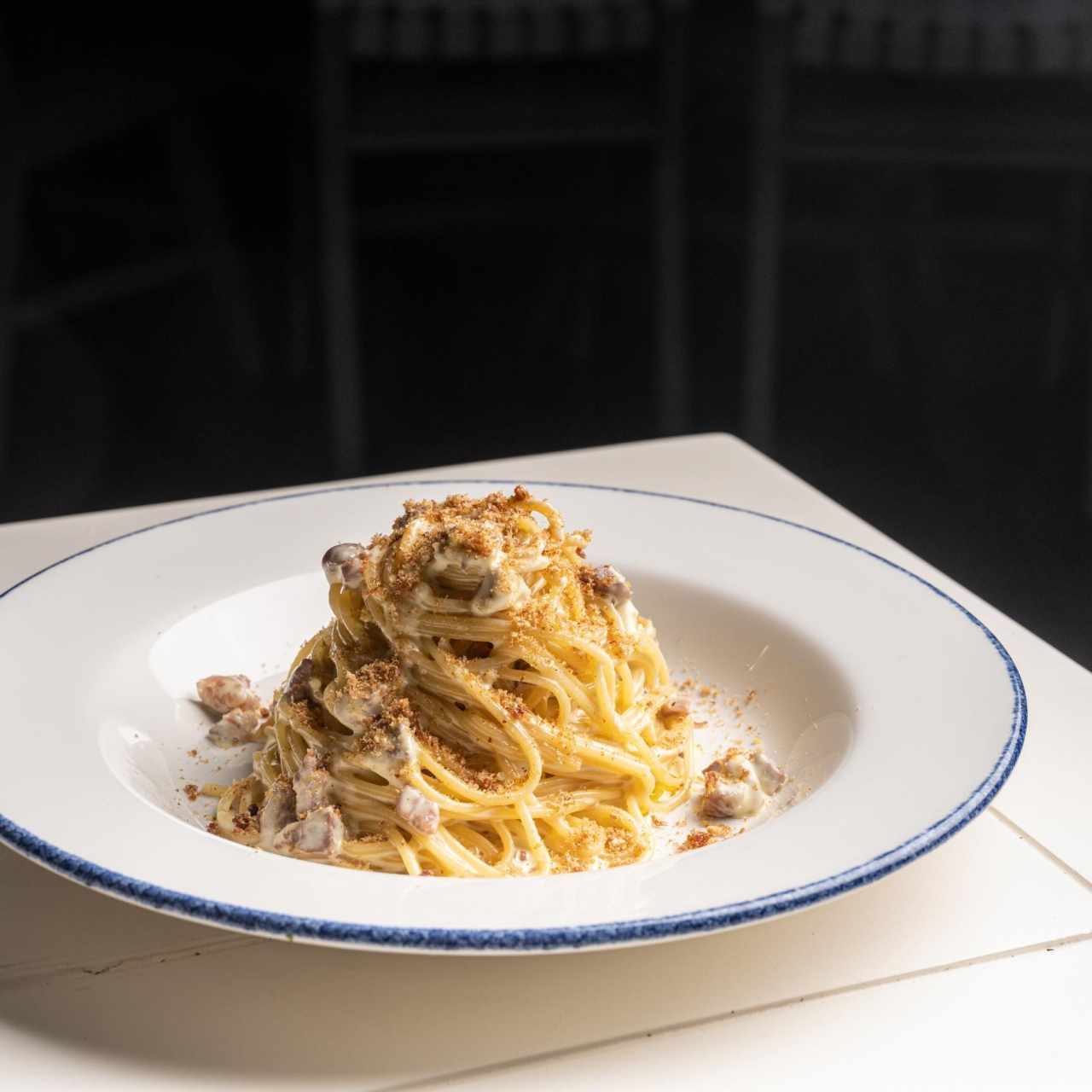 SPAGHETTI ALFREDO E PROSCIUTTO