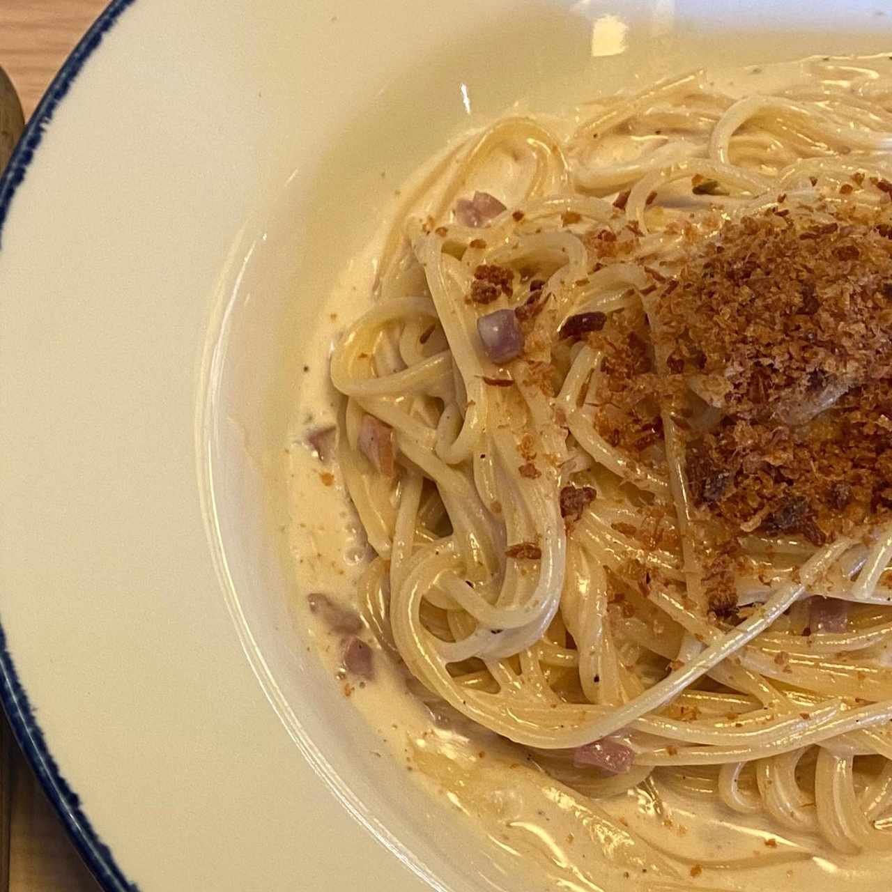 SPAGHETTI ALFREDO E PROSCIUTTO