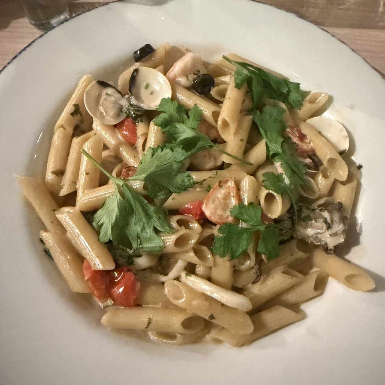 Pasta penne sin gluten fruti di mare