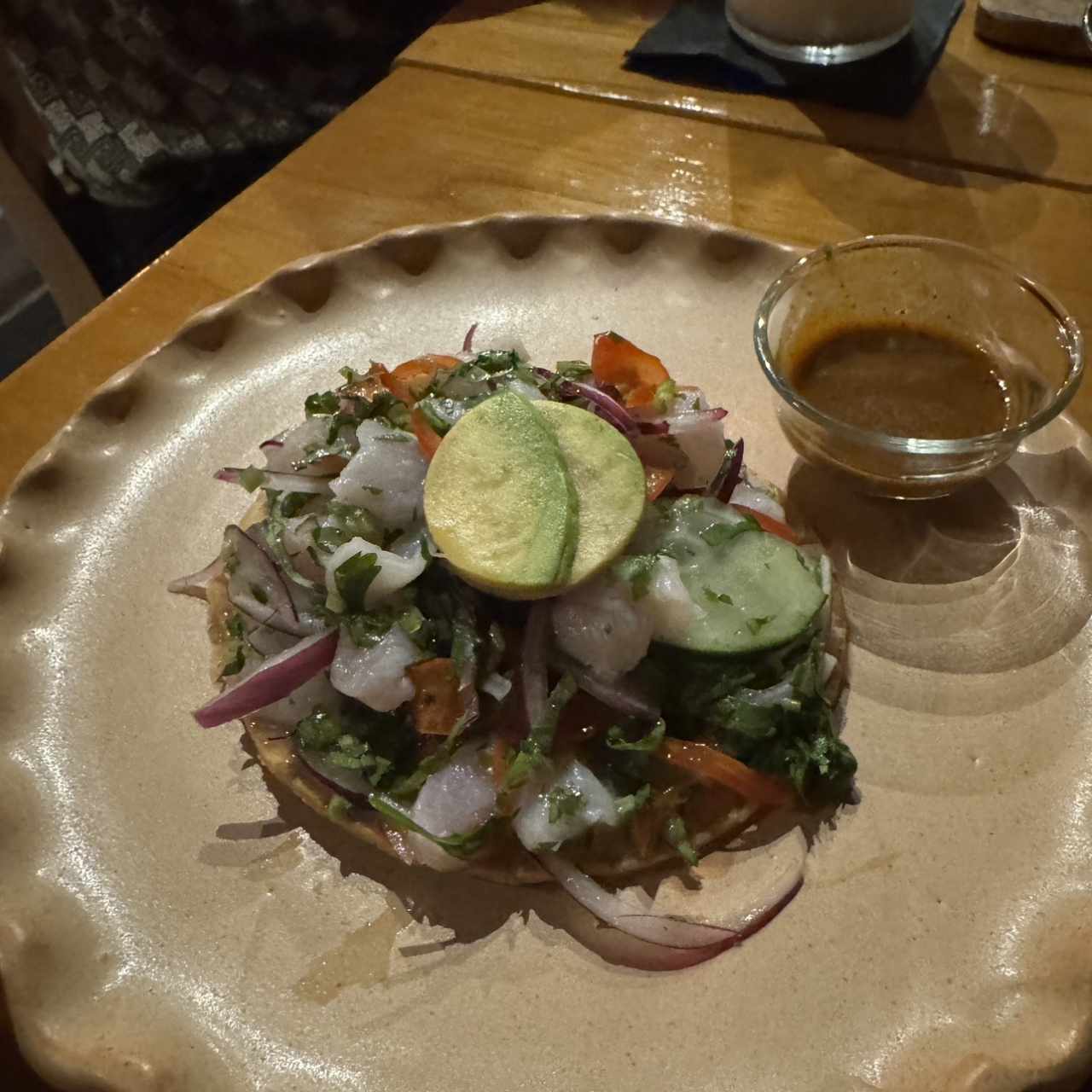 Tostada de ceviche