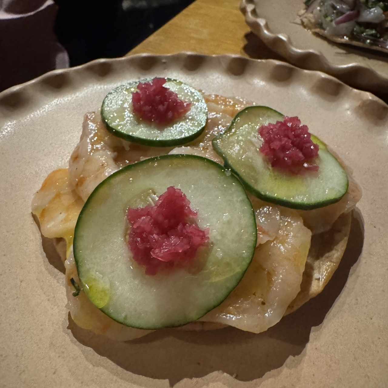 Tostada de camaron