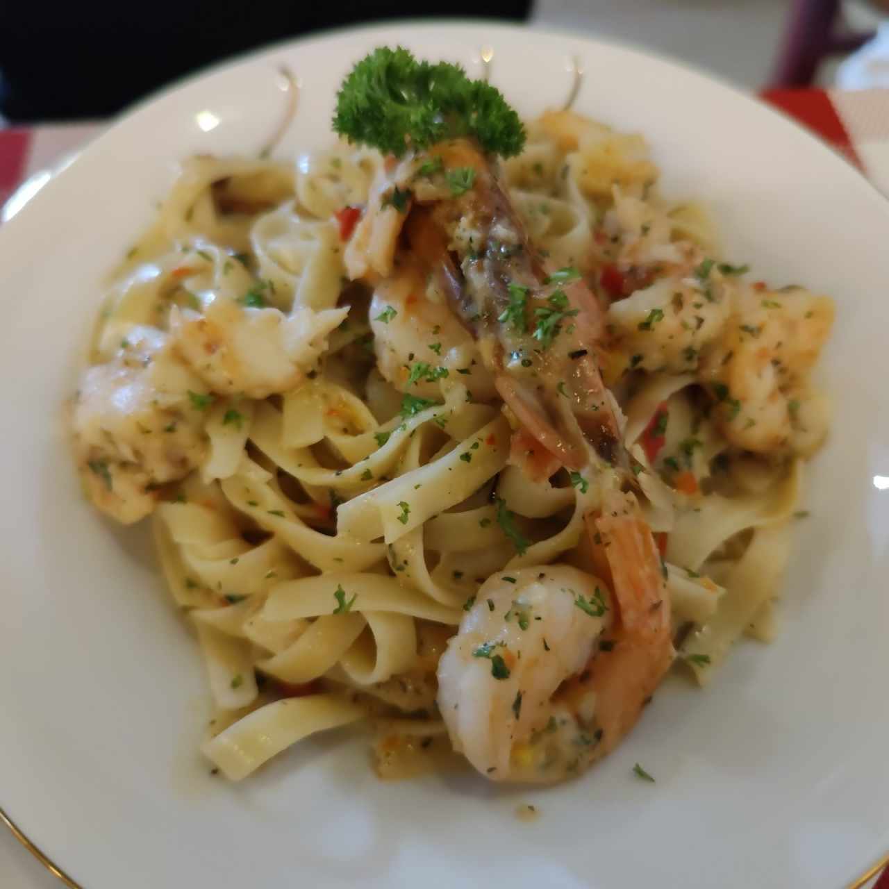 Fetuccini con Langostinos 