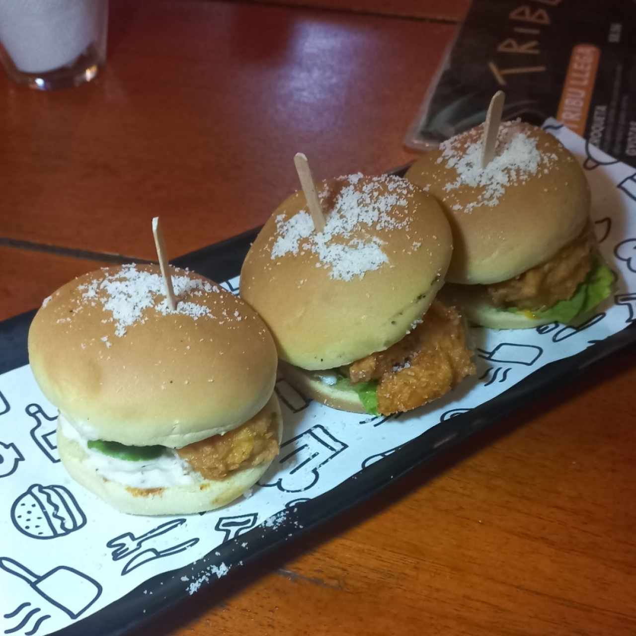 Mini burgers de camarón