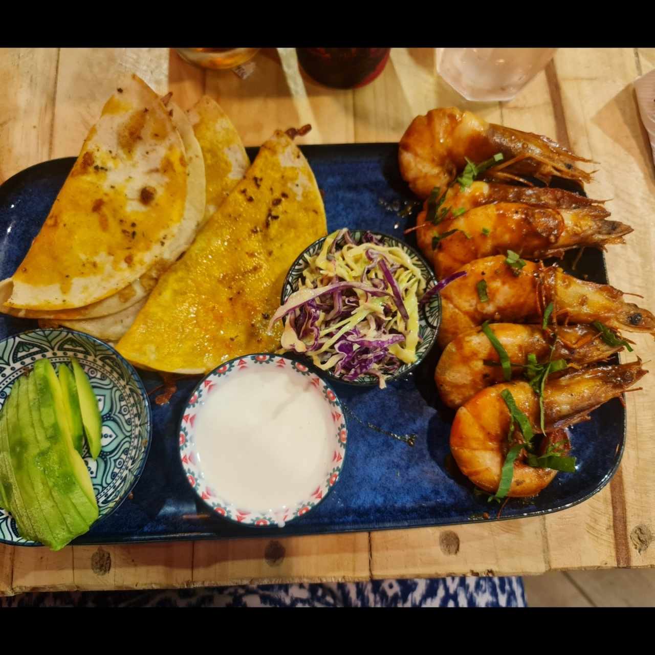 tacos de langostinos