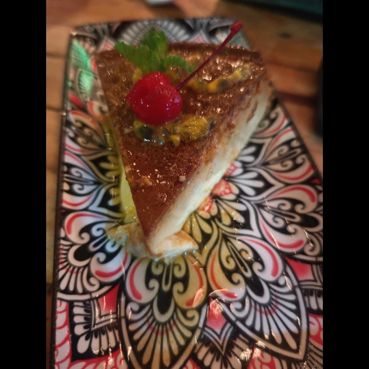 Flan de maracuya