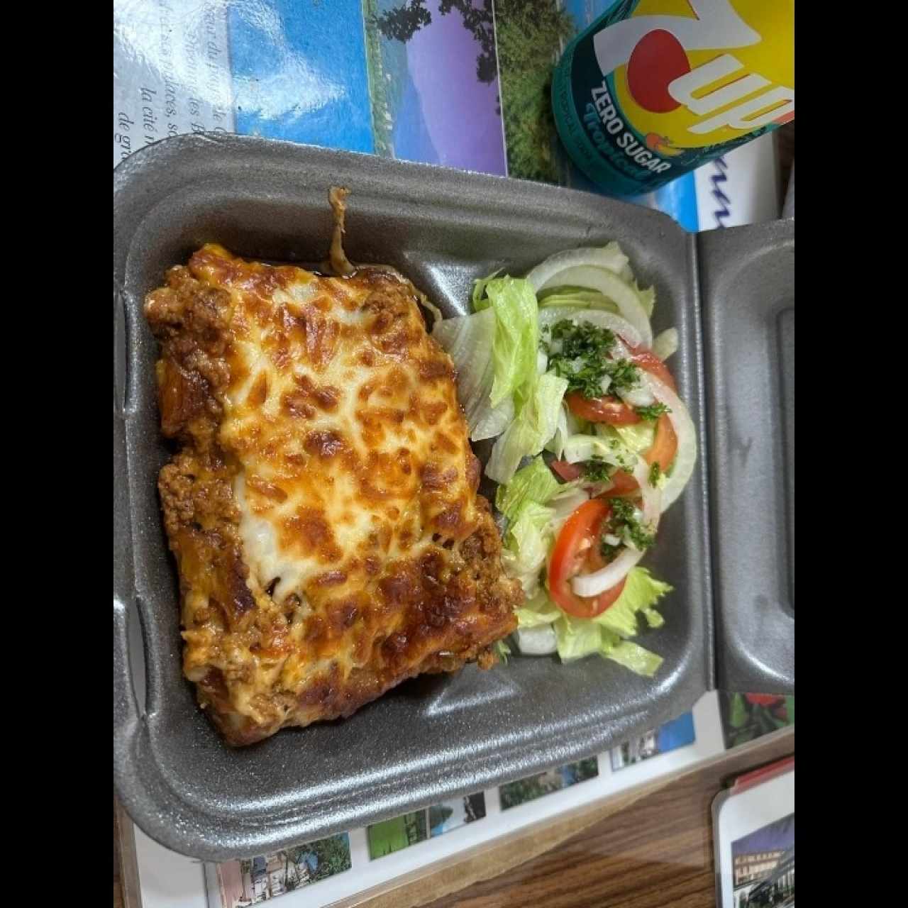 Lasagña de plátano maduro con carne molida 