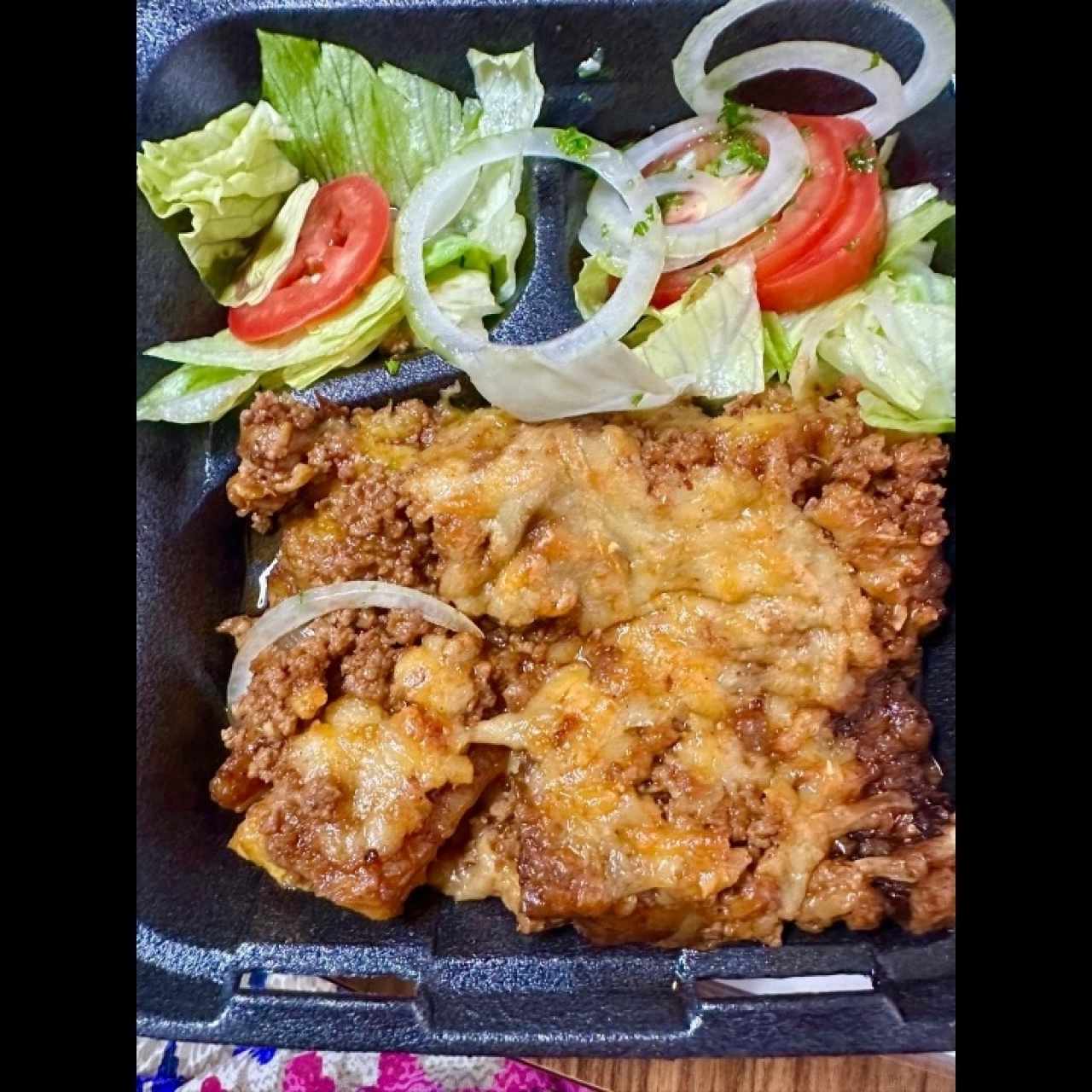 Lasagña de plátano y carne molida 
