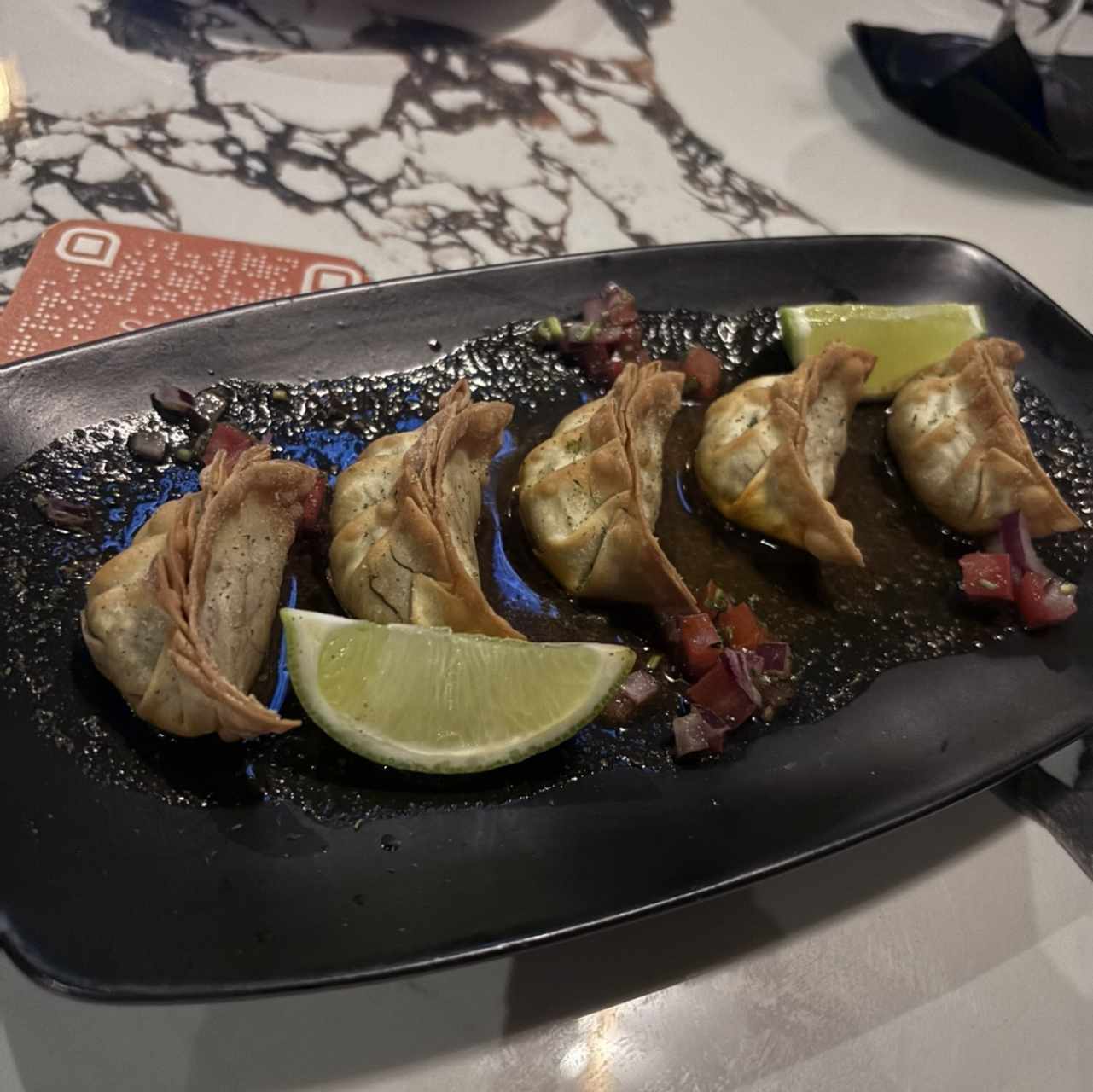 Gyozas de birria