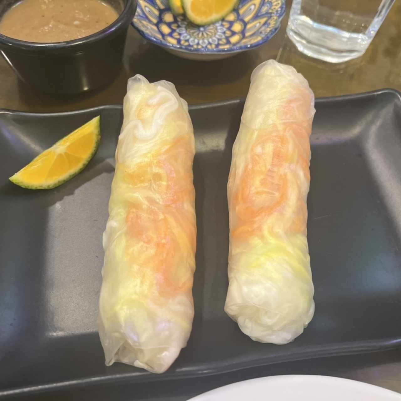 Rollos de camarones al vapor 