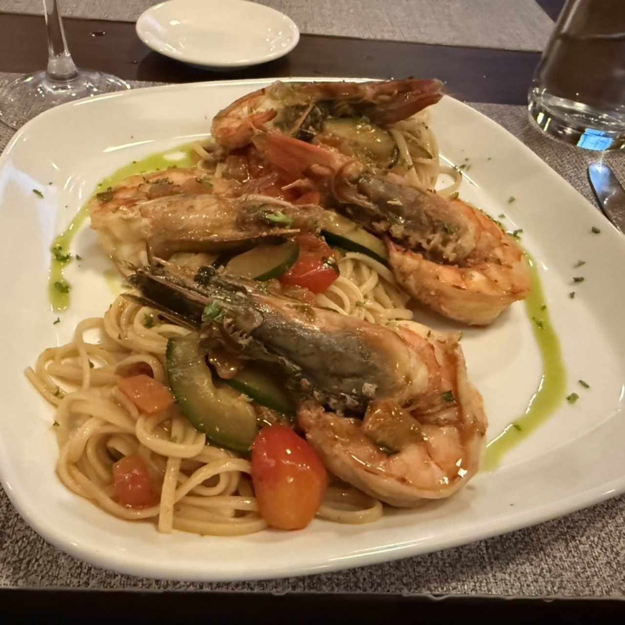 Spaghetti con langostinos