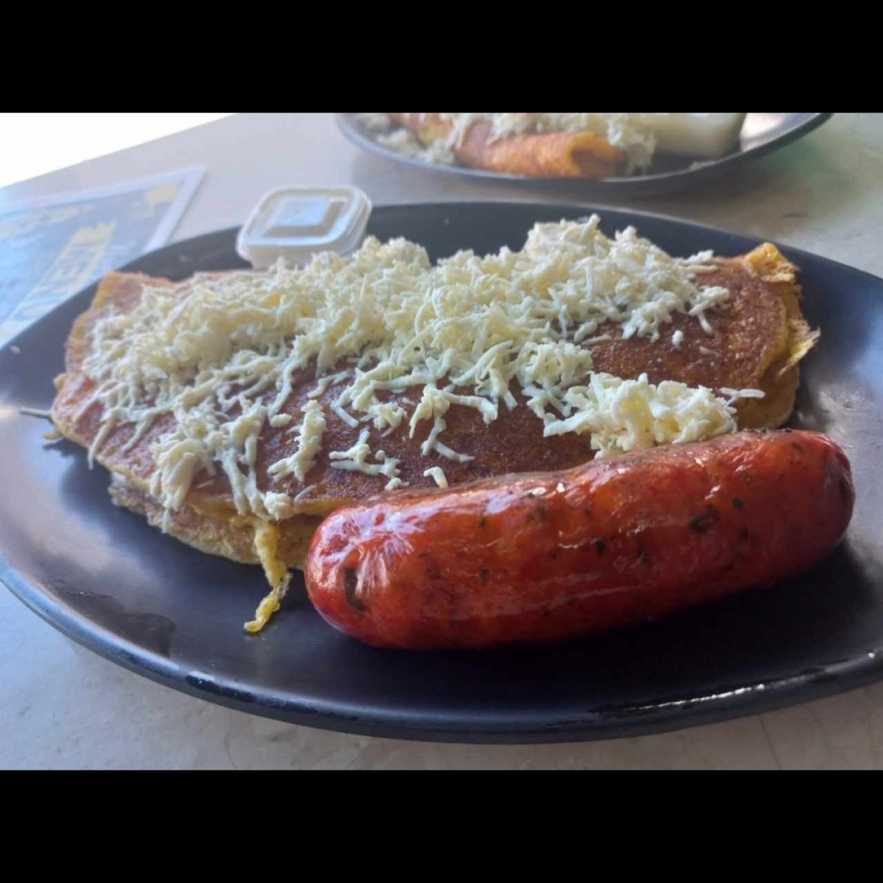 cachapa con chorizo 