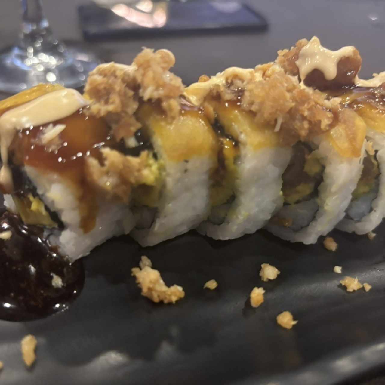 Sushi de camaron apanado