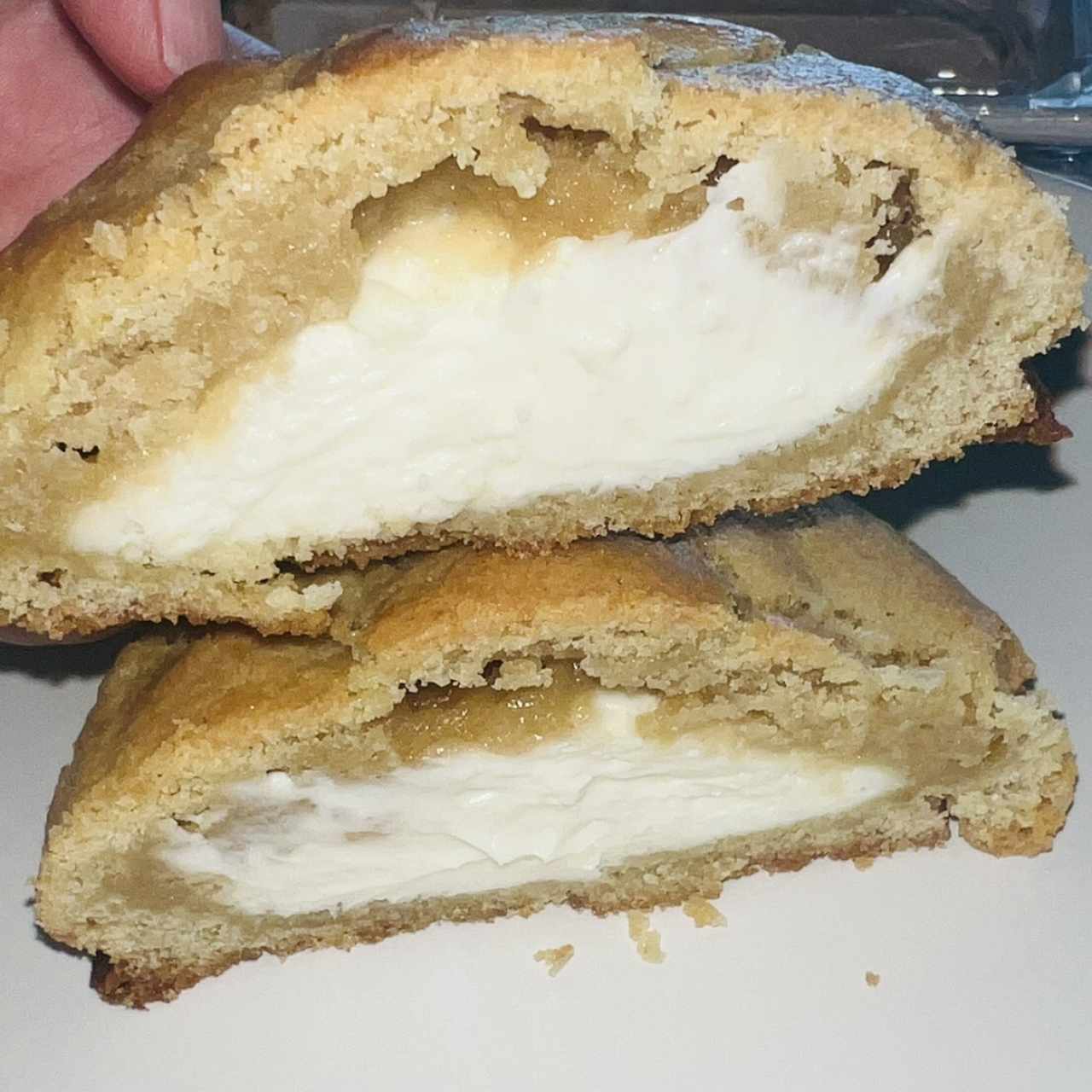 Galleta con tarta vasca