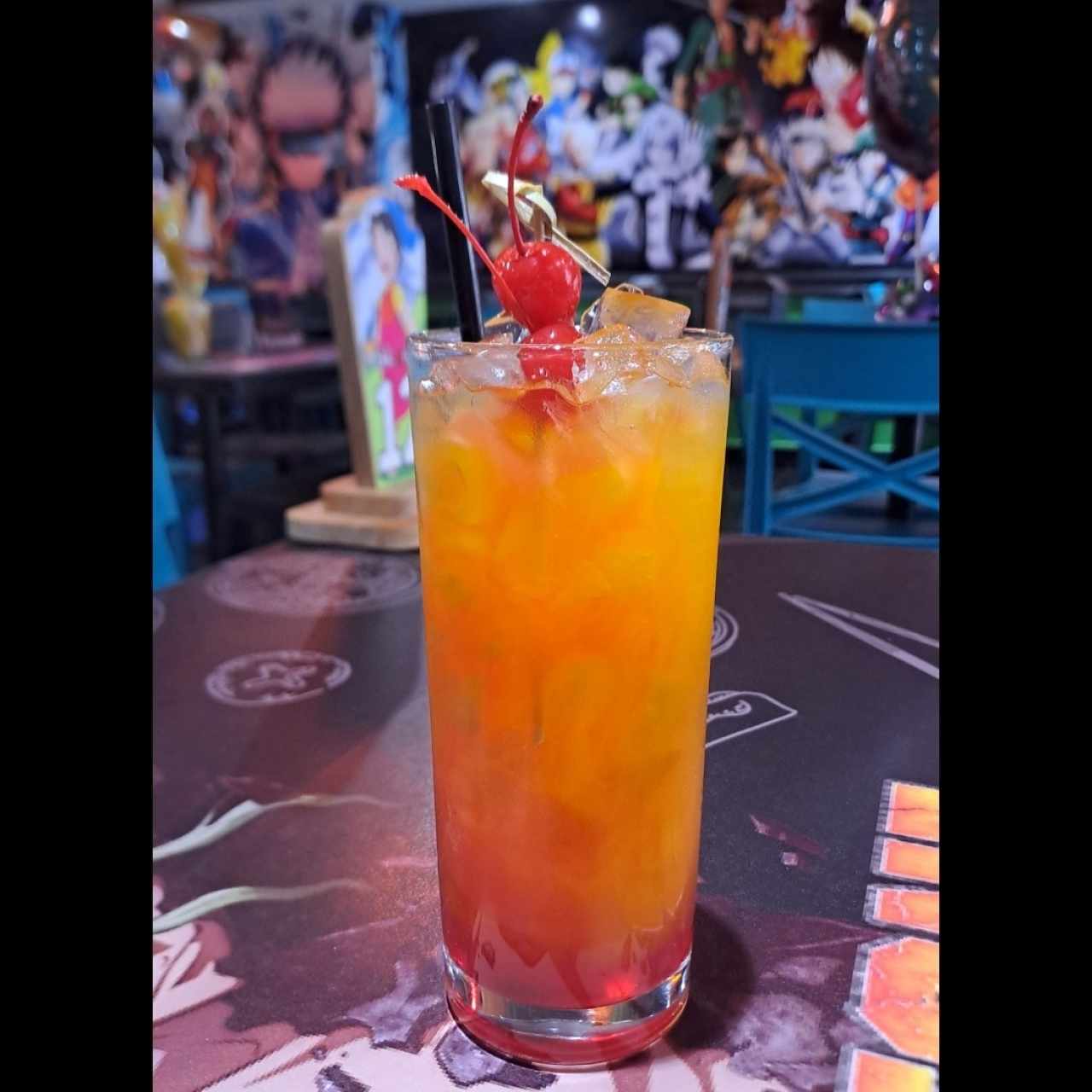 cóctel sin licor - mango y granadina 