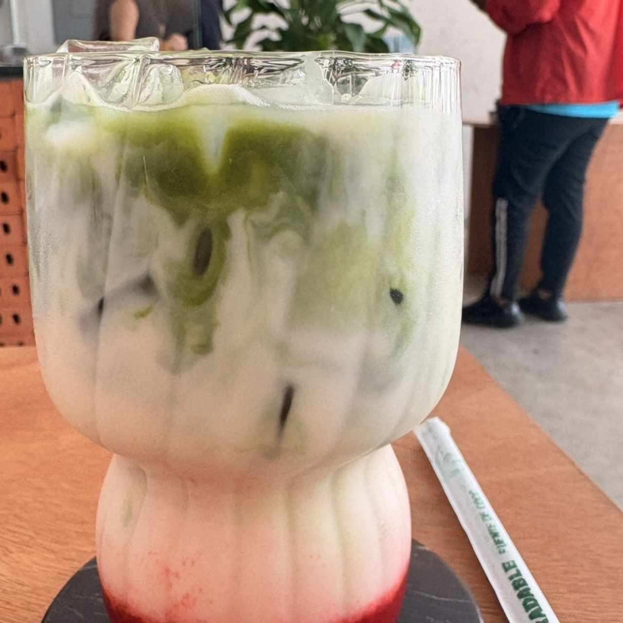 Iced matcha latte