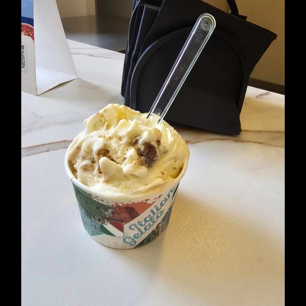 Helado de chocolate blanco
