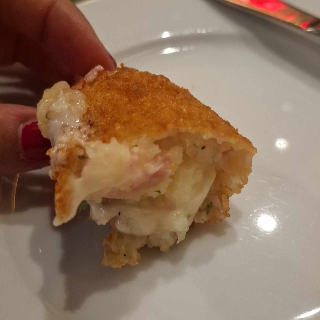 croqueta de papa jamon y queso