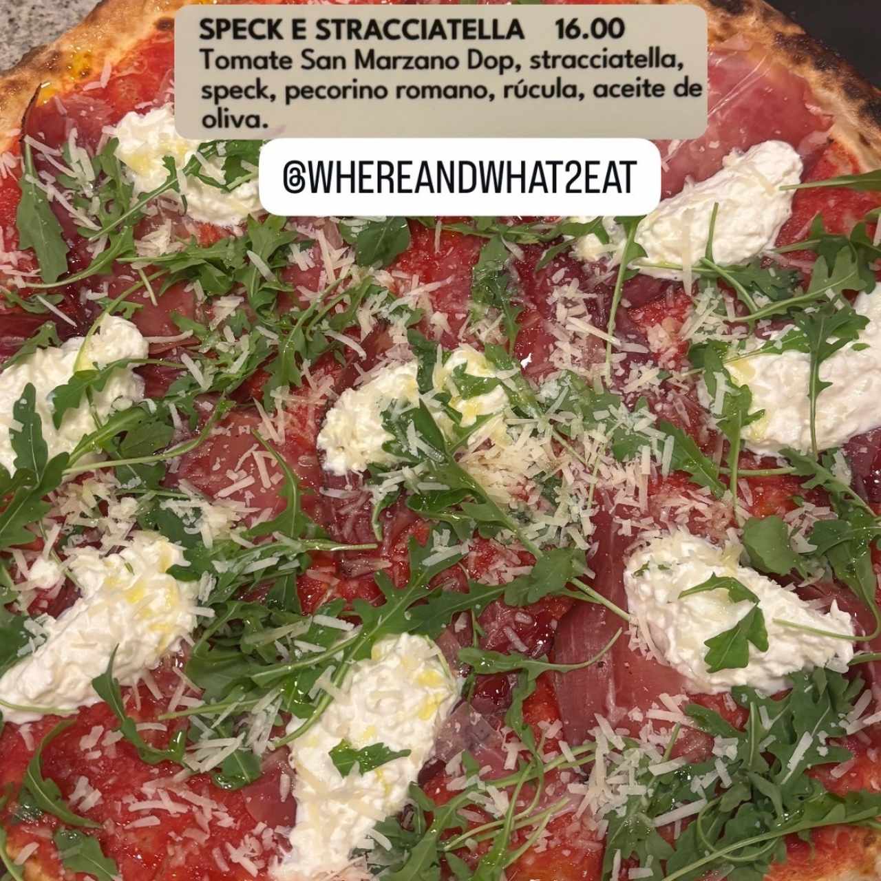 Pizza Rosse Speck e Stracciatella